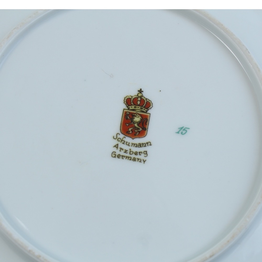 Schumann Arzberg Fruit Motif Porcelain Plate Gold‎ Trim Germany 6.25in Vintage - Picture 6 of 7